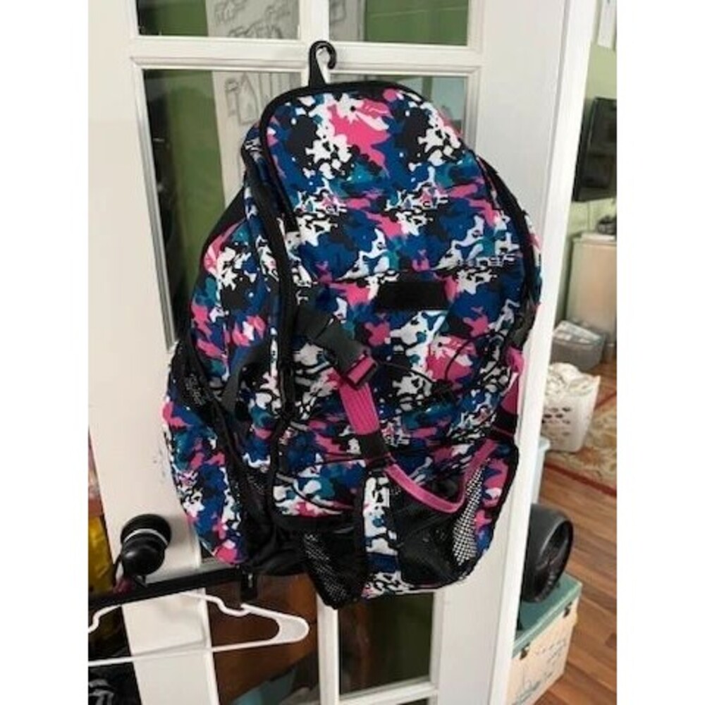 Multi-Color Abstract Pattern Softball Backpack